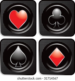 playing card suits on web buttons