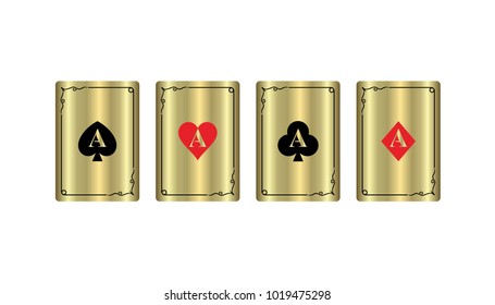 Playing card suits. poker symbol. suit of playing cards illustration