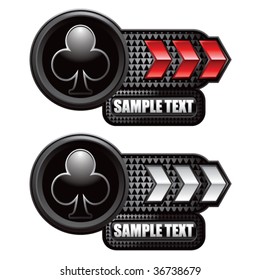 playing card suits red and silver arrows