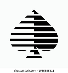 Playing card suits spade vector template for your design or logo