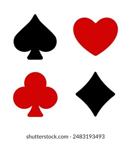 Playing card suits. vector image