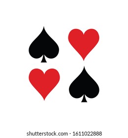 Playing Card Symbol Flat Icon Vector Design