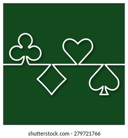 Playing Card Symbol Icon.  Vector illustration for posters, web design, icons, signs and logotypes 