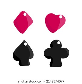 playing card symbols cartoon vector illustration