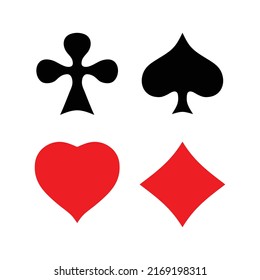 Playing Card Symbols Over White Background Stock Vector (Royalty Free ...