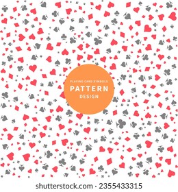 playing card symbols pattern design - suitable for backgrounds, wallpapers, prints, textiles, covers..etc. - square editable eps file