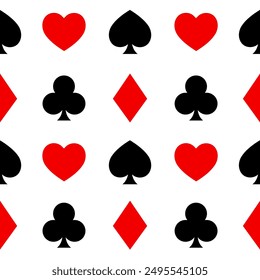 Playing Card Symbols seamless pattern texture
