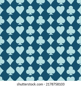 Playing Card Symbols Texture Vector Seamless Pattern