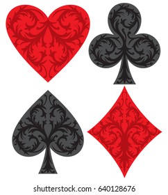 playing card symbols vector illustration