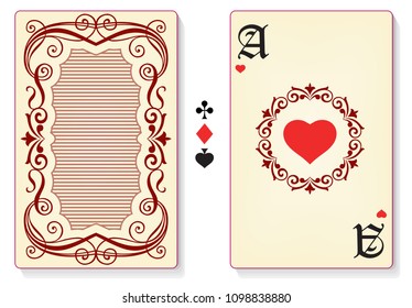 Playing card template.