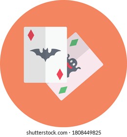 playing card vector flat color icon 