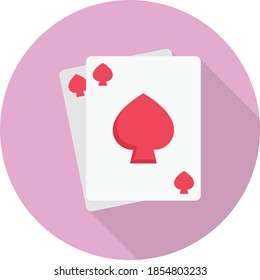 playing card vector flat colour icon 
