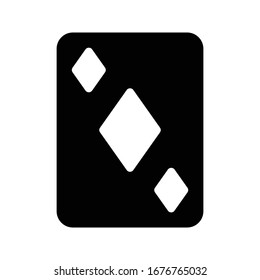 playing card vector glyph flat icon 