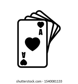 Playing Card vector icon. Casino illustration symbol. ace sign. blackjack logo.