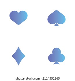 Playing card vector icon with gradient