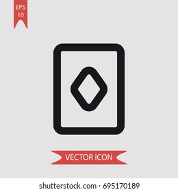 Playing card vector icon, illustration symbol