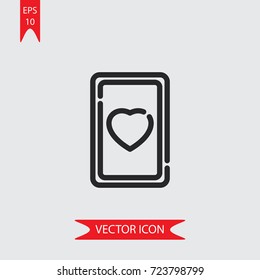 Playing card vector icon, illustration symbol