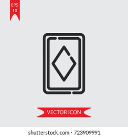 Playing card vector icon, illustration symbol