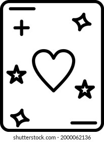  Playing card Vector Line Icon Design
