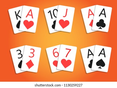 Playing Card Vector Logo Set 