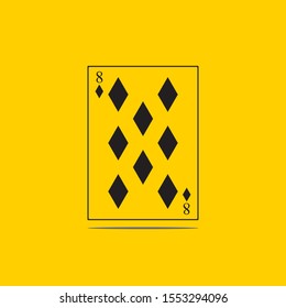 Playing Card Vector Template illustration logo and symbol vector