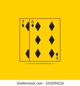 Playing Card Vector Template illustration logo and symbol vector