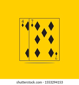 Playing Card Vector Template illustration logo and symbol vector