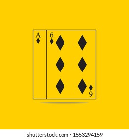 Playing Card Vector Template illustration logo and symbol vector