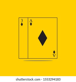 Playing Card Vector Template illustration logo and symbol vector