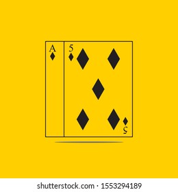 Playing Card Vector Template illustration logo and symbol vector