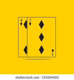 Playing Card Vector Template illustration logo and symbol vector