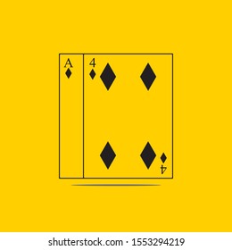 Playing Card Vector Template illustration logo and symbol vector