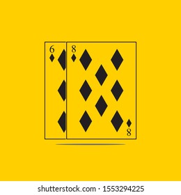 Playing Card Vector Template illustration logo and symbol vector
