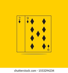 Playing Card Vector Template illustration logo and symbol vector