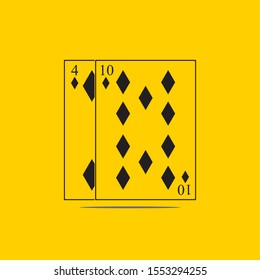 Playing Card Vector Template illustration logo and symbol vector