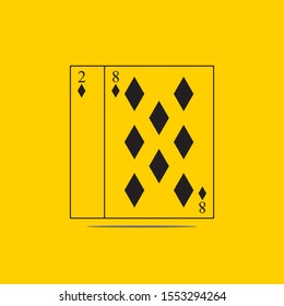 Playing Card Vector Template illustration logo and symbol vector
