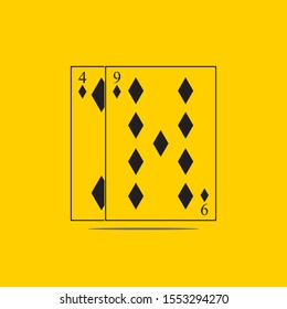 Playing Card Vector Template illustration logo and symbol vector