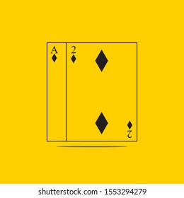 Playing Card Vector Template illustration logo and symbol vector