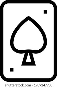 playing card vector thin line icon 