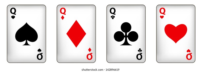 playing cards. 10eps vector mesh illustration