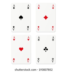 Playing cards - 4 Aces