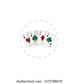 playing cards aces colorful vector flat icon. playing cards aces colorful vector flat icon. playing cards aces colorful vector flat icon. 