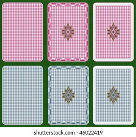 Playing cards back abstract design