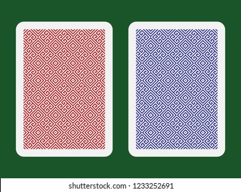 playing cards back side design vector set