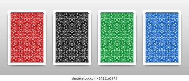 Playing cards back side. Vector illustrator.