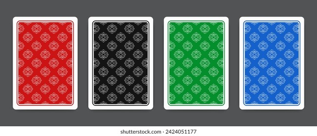 Playing cards back side. Vector illustrator.