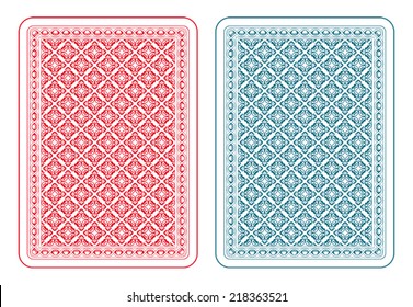 Playing cards back two colors - gamma version