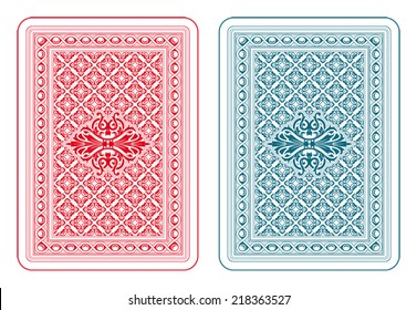 Playing cards back two colors - delta version