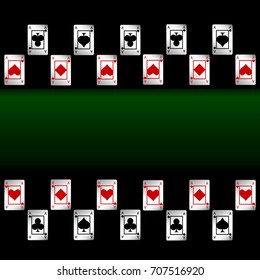 Playing cards background. Vector illustration.