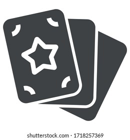 
playing cards black icon on white background